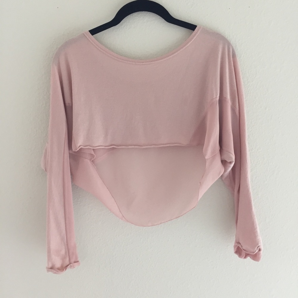 Crop top sheer back detail cropped top
